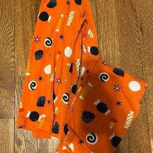 HA Halloween Orange Candy Pattern Pajama Pants